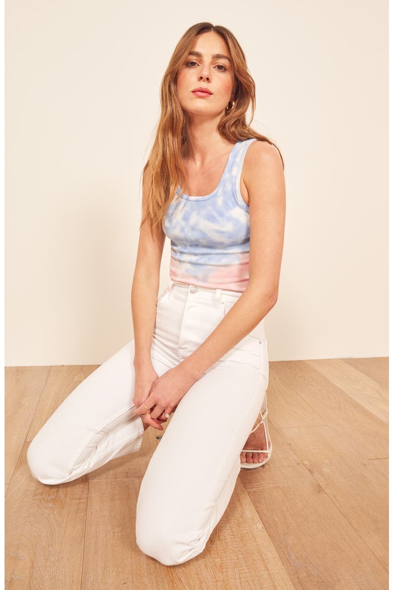 Kaia Tie Dye Tank Top, Alternate, color, CLOUDBURST