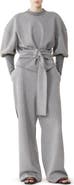 Lanvin Belted Sweatshirt In Double-Faced Jersey