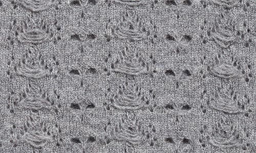 Cecilie Bahnsen Brisa Heritage Lace Knit Wool Crop Sweater Vest In Gray