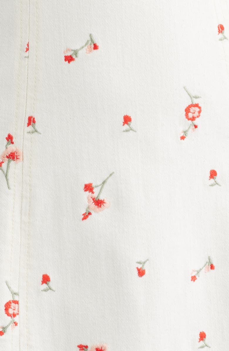 Rails Altadena Floral Stretch Cotton Minidress, Alternate, color, Ecru Romantic Floral