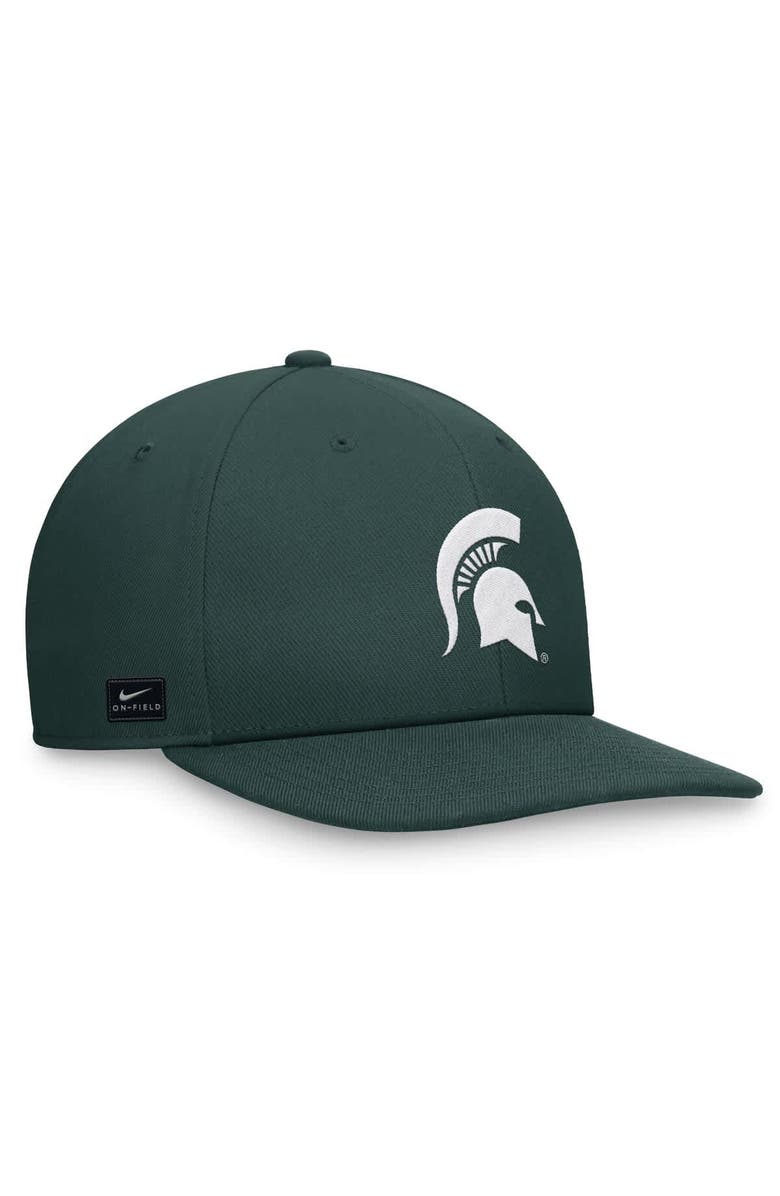 Nike Men's Nike Green Michigan State Spartans On-Field Pro Bill Snapback Hat, Alternate, color, 