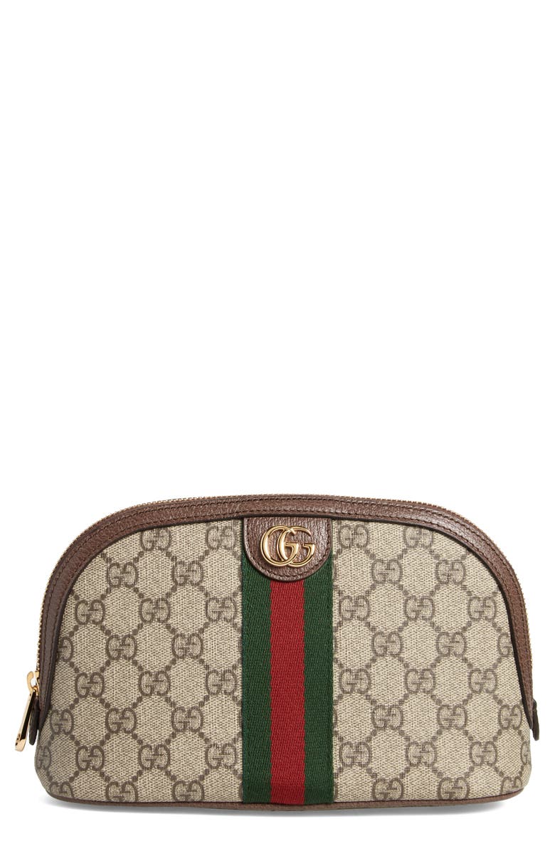 Gucci Large Ophidia GG Supreme Canvas Cosmetics Case, Main, color, 