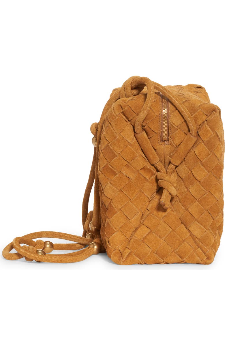 Bottega Veneta Medium Intrecciato Suede Shoulder Bag, Alternate, color,
