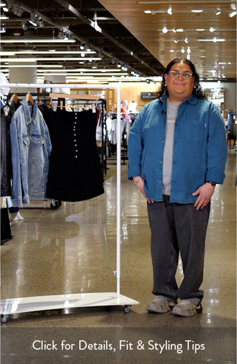 Button Detail Strapless Cocktail Minidress, sales video thumbnail