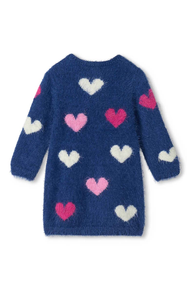 Kids' Lovely Hearts Sweater Dress, Alternate, color, BLUE QUARTZ