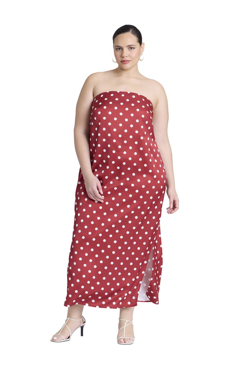 ELOQUII Satin Column Dress, Main, color, 