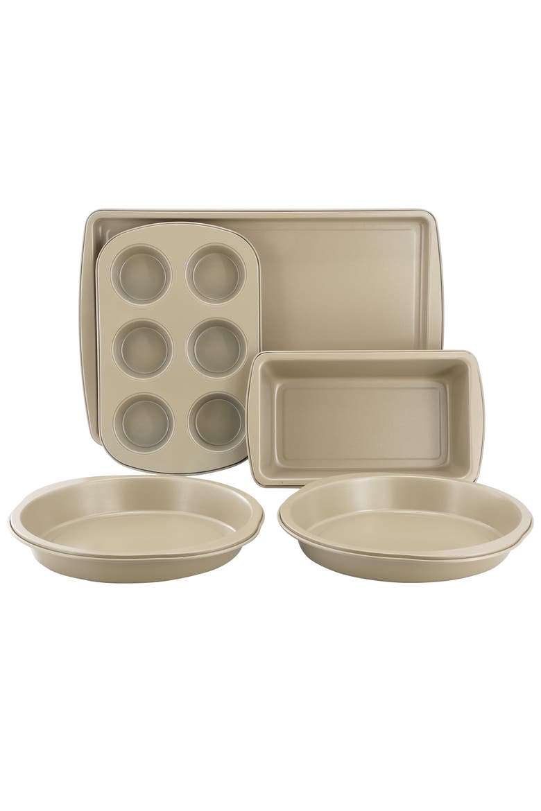 Lyneham 5 Piece Nonstick Steel Bakeware Set, Main, color, Gold