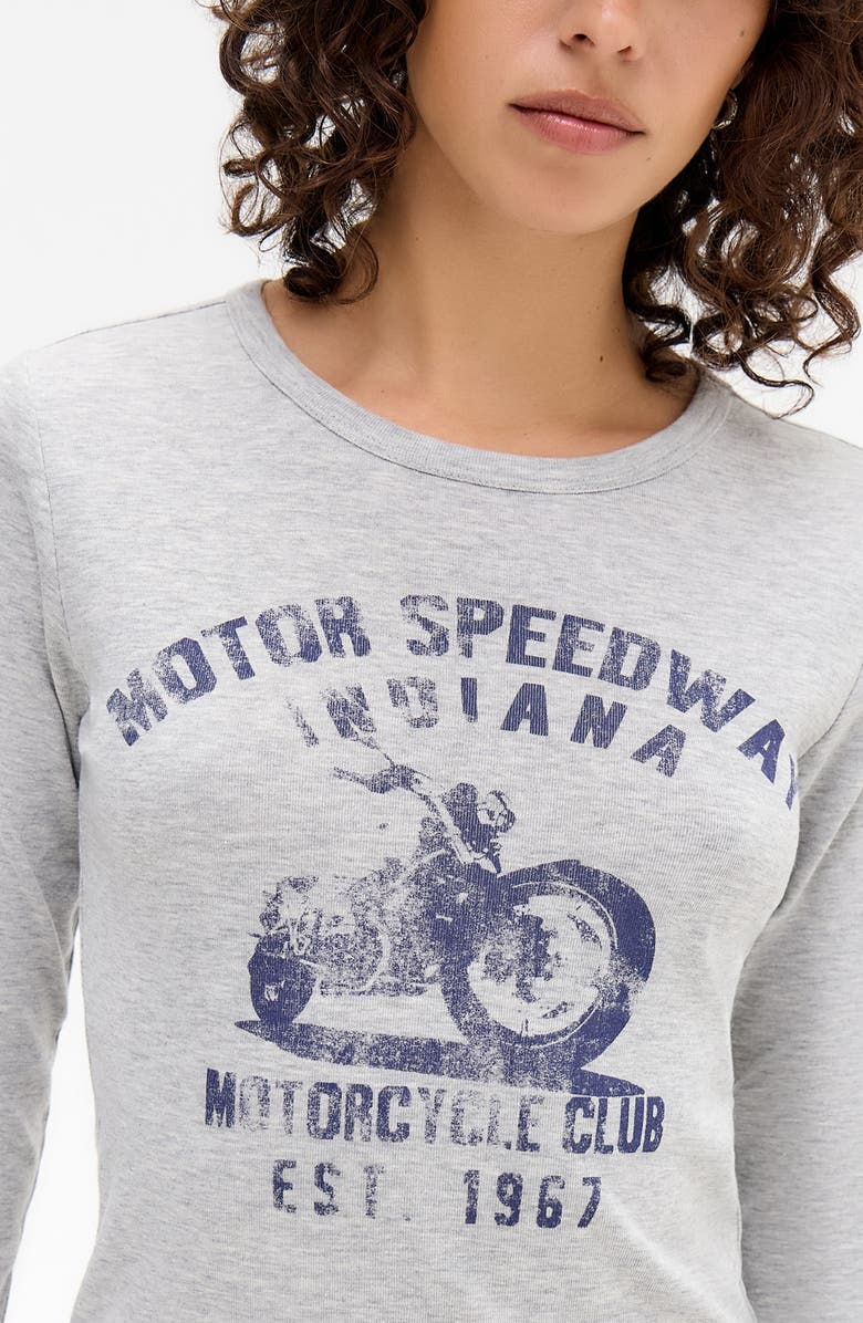 BDG Urban Outfitters Motorcycle Long Sleeve Graphic T-Shirt, Alternate, color, Grey