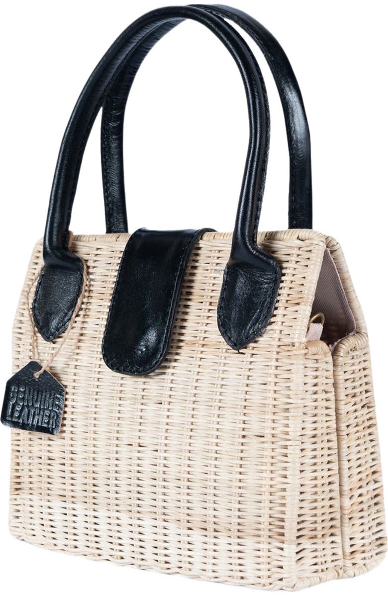 Jelavu Piper Structured Rattan Handbag, Alternate, color, Black