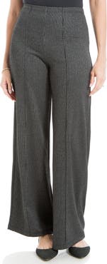 MAX STUDIO Herringbone Wide Leg Pants