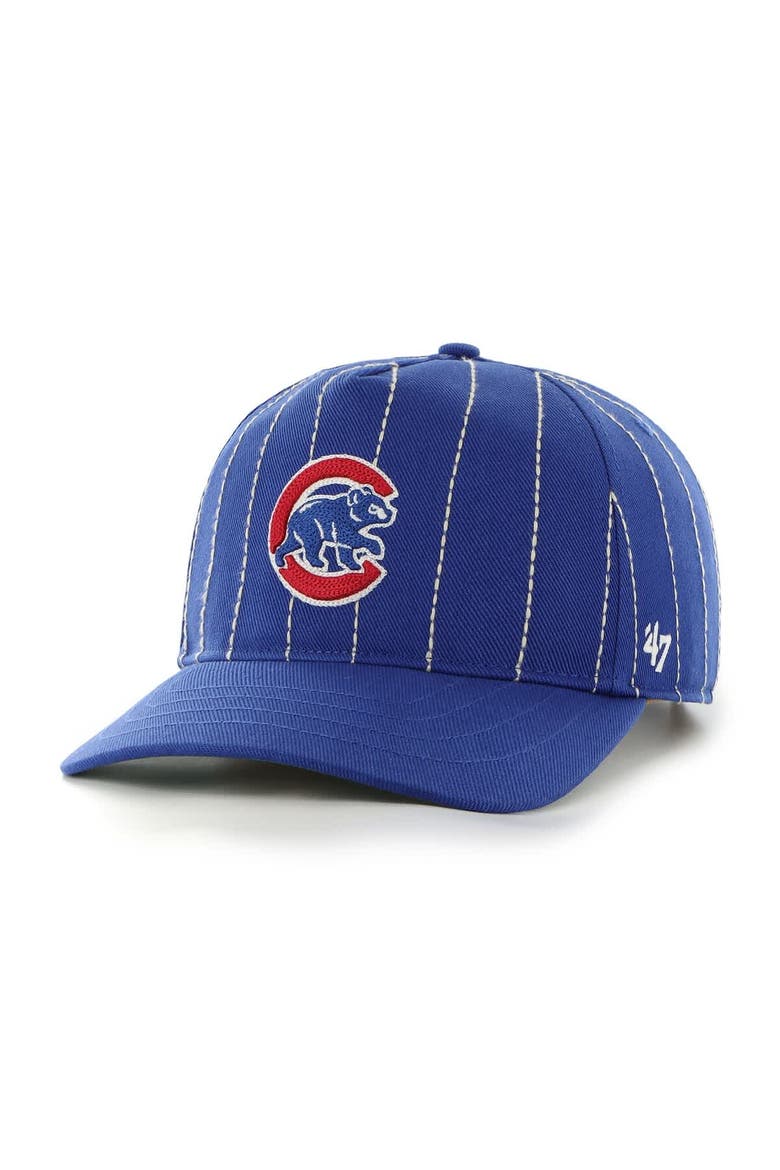 Men's '47 x Rawlings Royal Chicago Cubs Pinstripe Hitch Adjustable Hat, Alternate, color, Royal