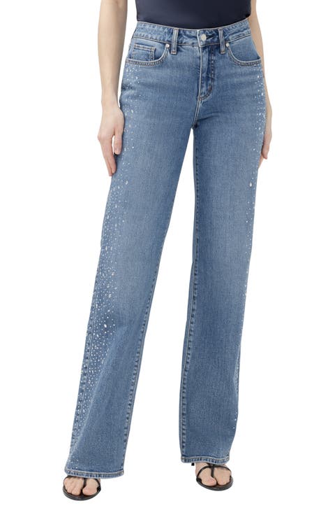 Avery Embellished Curvy High Waist Trouser Jeans
