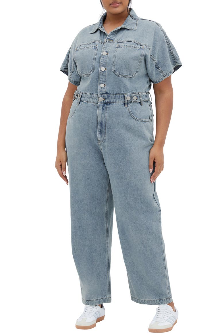 Karsyn Denim Boiler Suit, Main, color, LIGHT DENIM