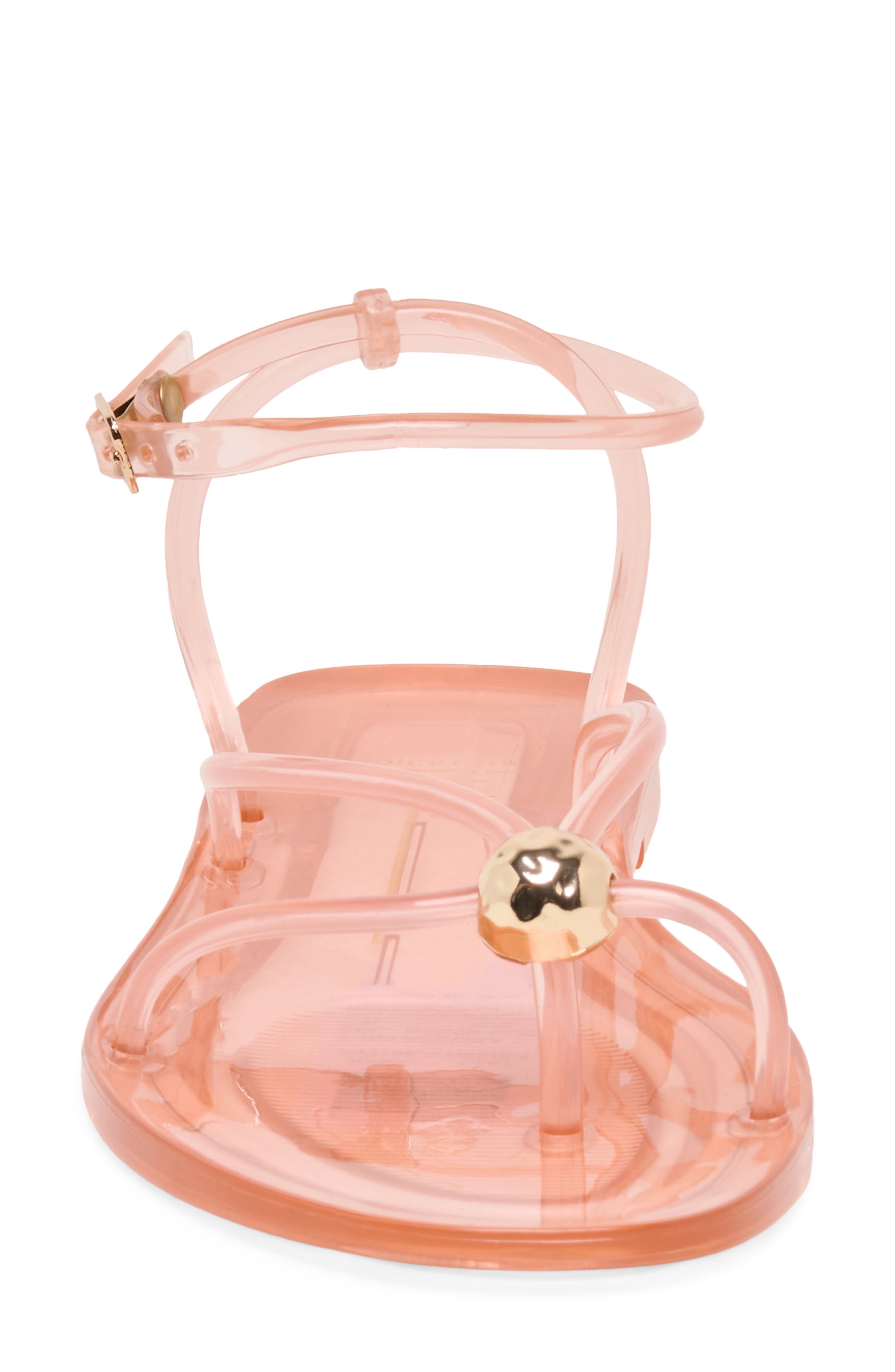 Kenley Ankle Strap Jelly Sandal, Alternate, color, ROSE JELLY