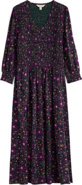 Seasalt Cornwall Sea Sound Floral Smocked Midi Dress