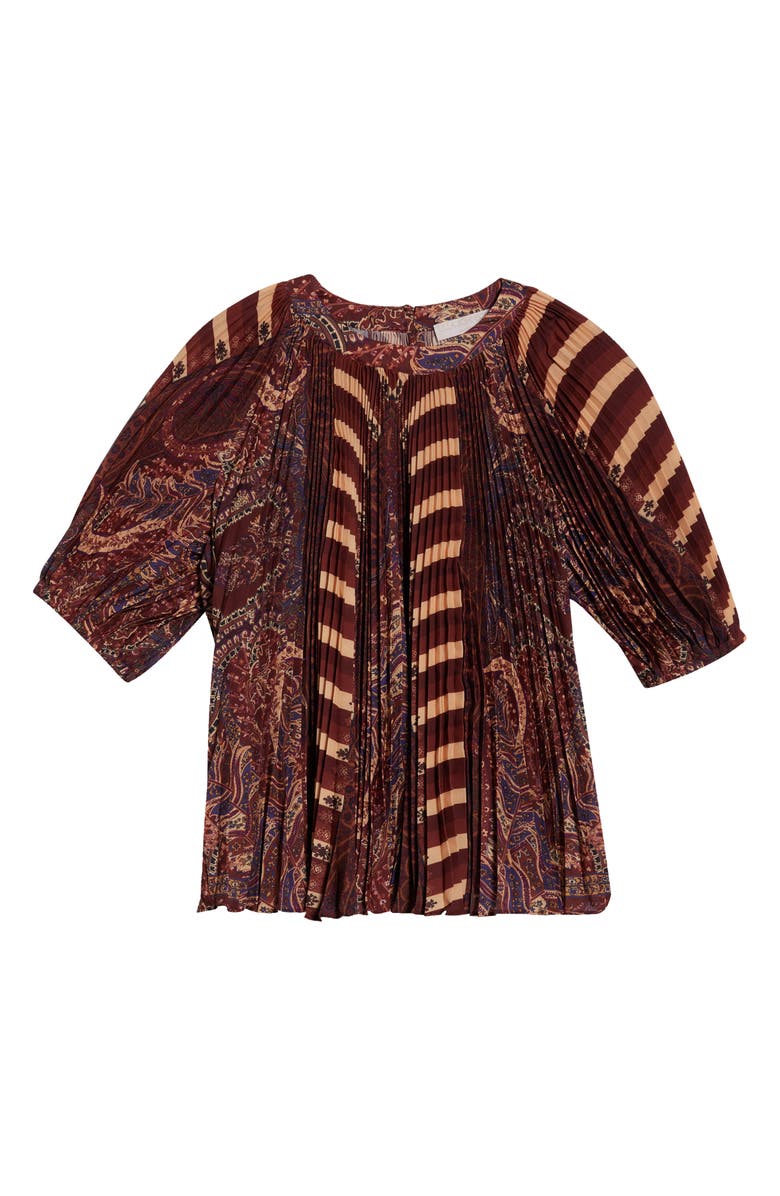 Ulla Johnson Dafne Pleated Top, Alternate, color, Topaz