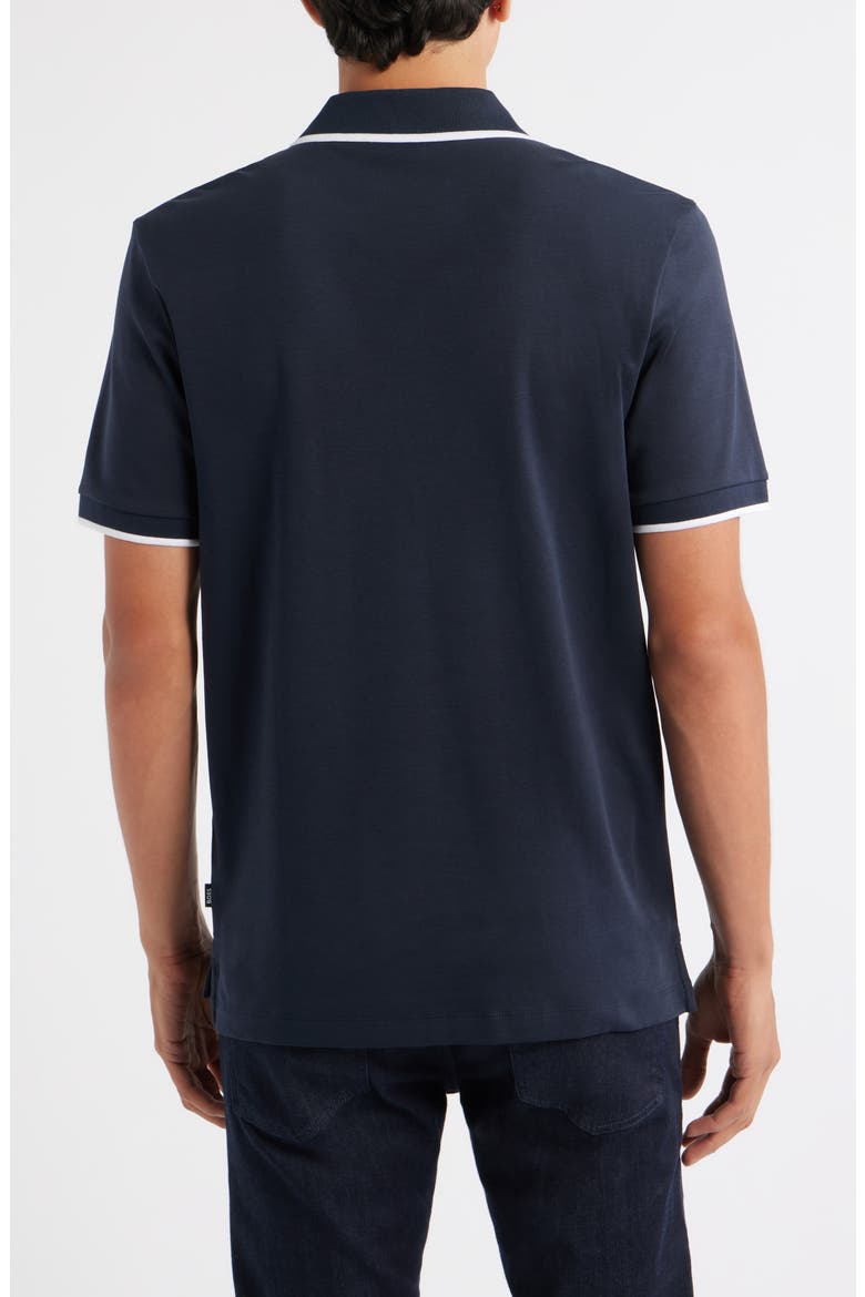 Parlay Tipped Cotton Polo, Alternate, color, DARK BLUE