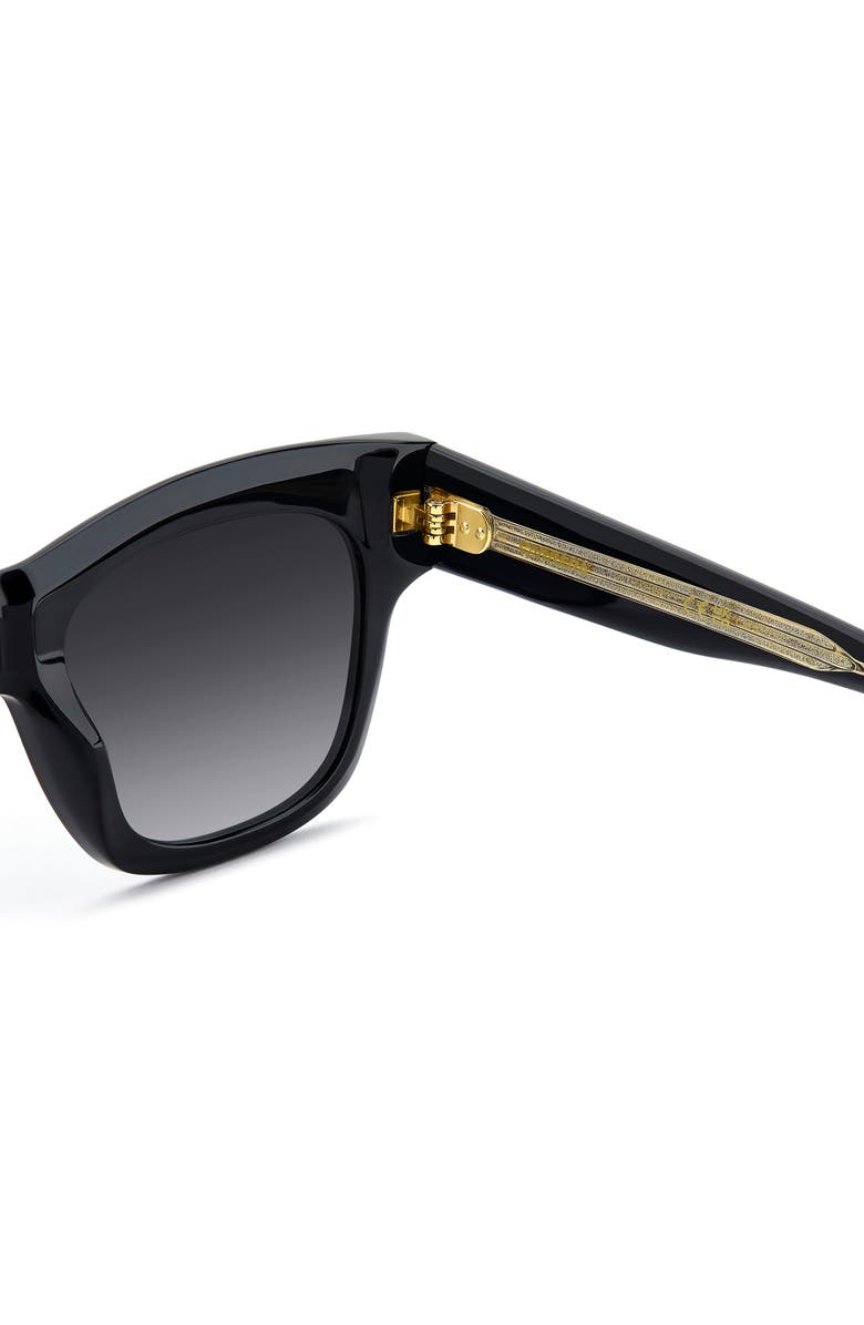 Carrera Eyewear 53mm Gradient Square Sunglasses, Alternate, color, Black/ Dark Grey Sf