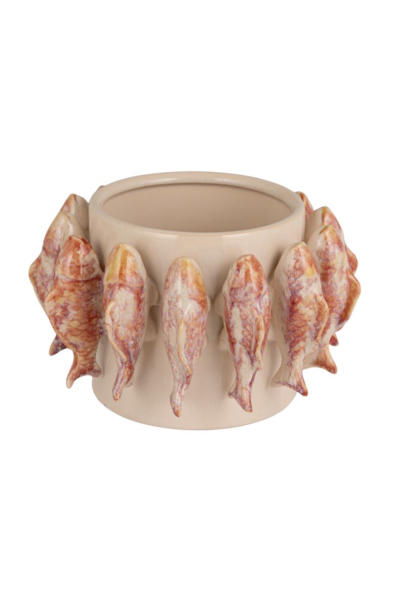 Planter with 3D Fish, Main, color, Orange