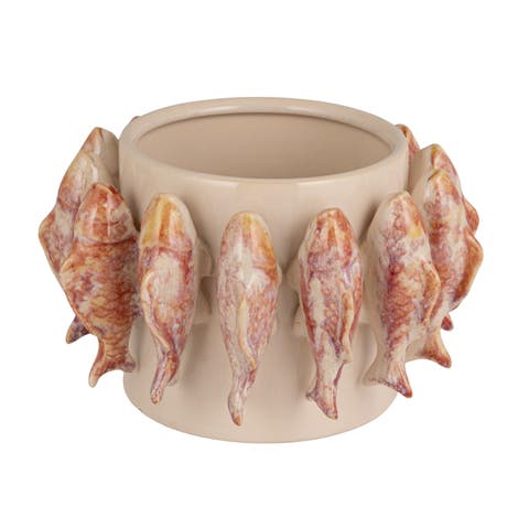 Planter with 3D Fish