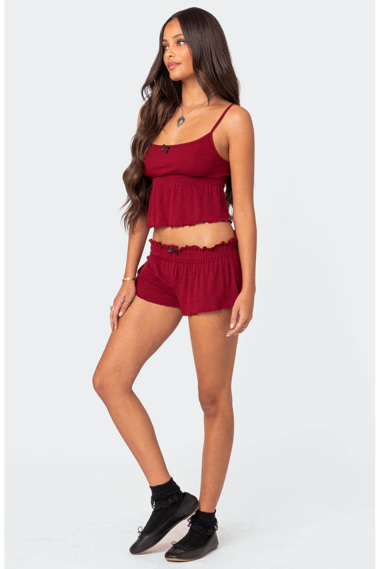 Gilmore Rib Camisole, Alternate, color, BURGUNDY