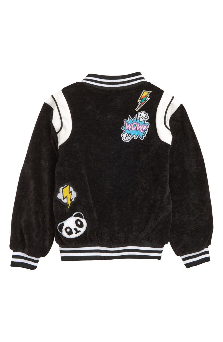 Lola + The Boys Kids' Embellished Varsity Bomber Jacket, Alternate, color, 