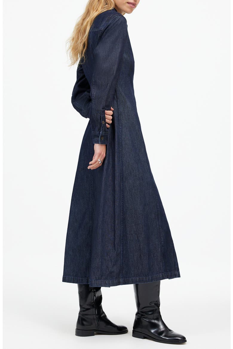 Seamed Midi Shirtdress, Alternate, color, SEGOVIA WASH