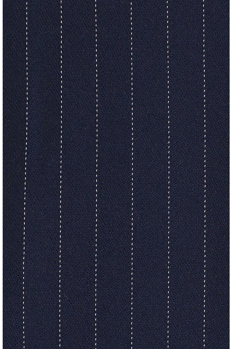 Pinstripe Tie Sleeve Top, Alternate, color, NAVY