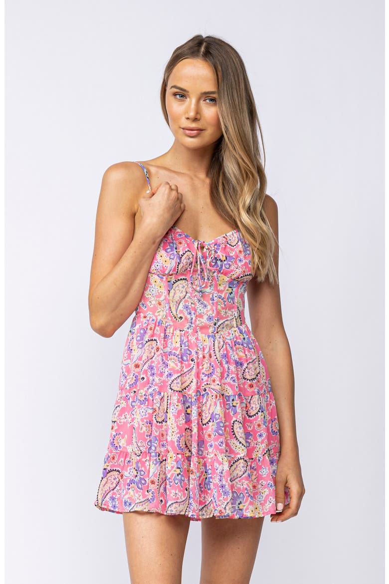 Corset Sleeveless Minidress, Alternate, color, PINK