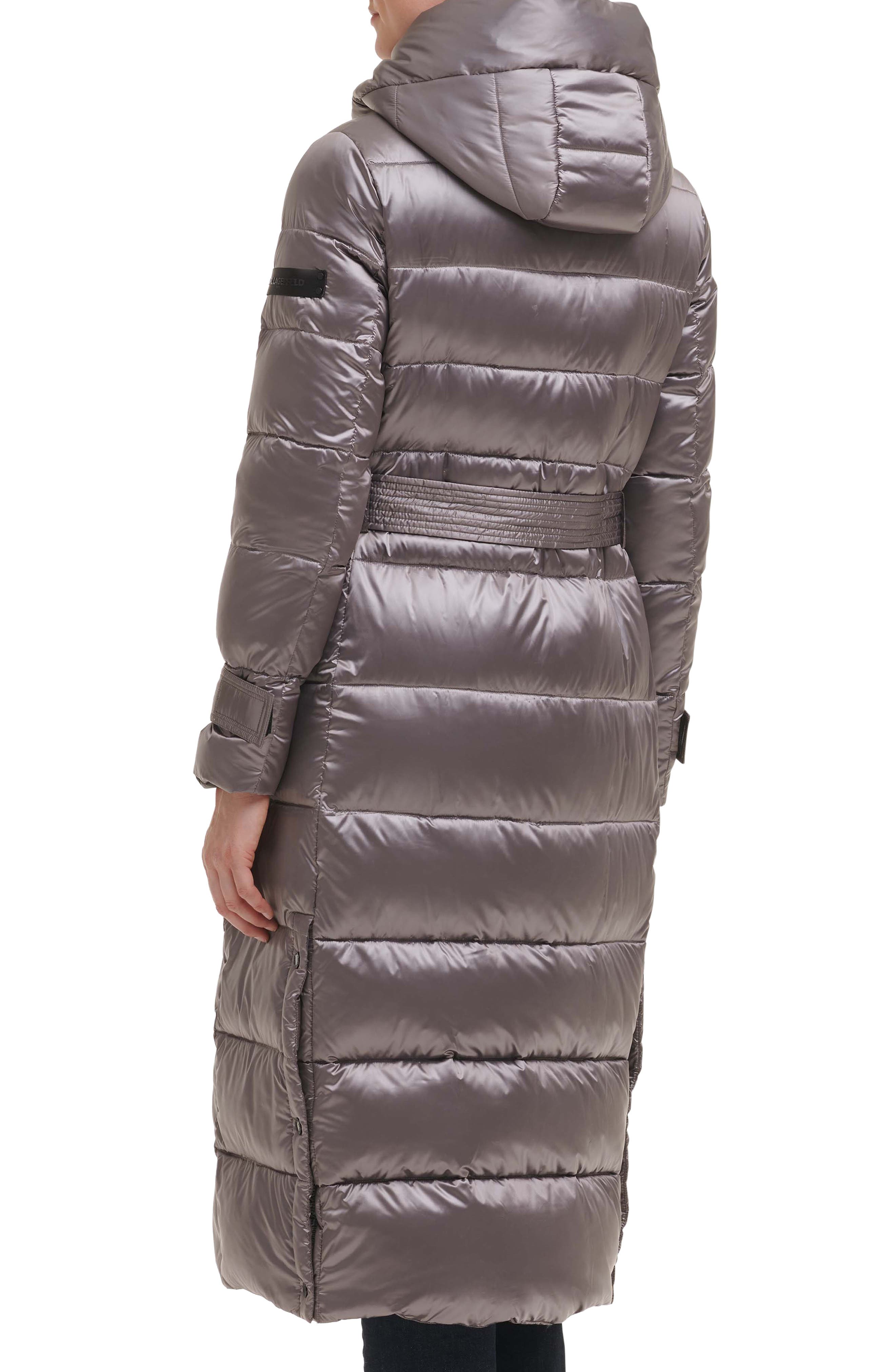 Contrast Belted Longline Puffer Jacket - image 2