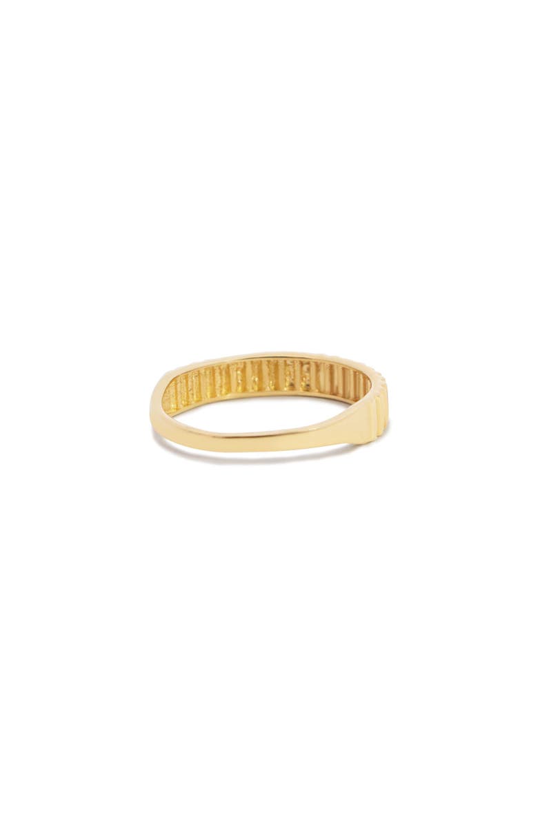 The Lovery Fine Jewelry Gold Ribbed Ring, Alternate, color, Yellow Gold