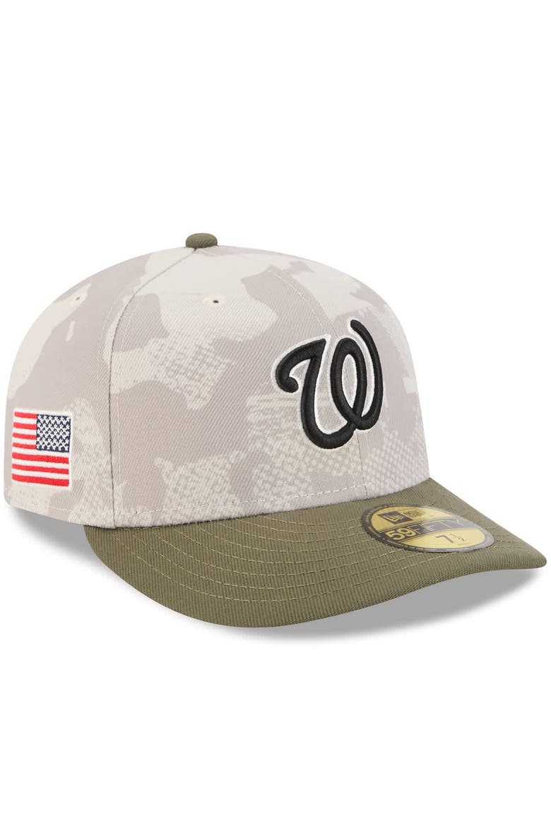 Men's New Era Light Beige/Olive Washington Nationals 2025 Armed Forces Day 59FIFTY Fitted Hat, Main, color, Light Beige
