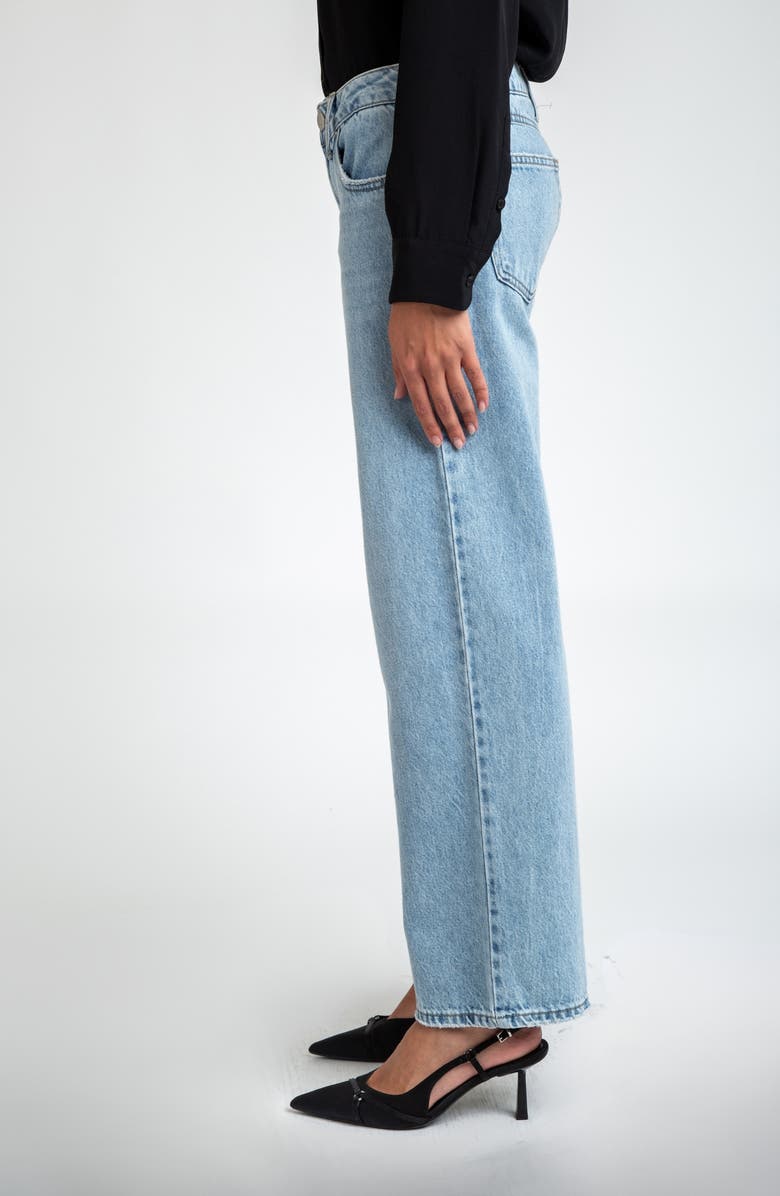 I Love Who I Am High Waist Kick Straight Leg Jeans, Alternate, color, Dark Blue/ Medium