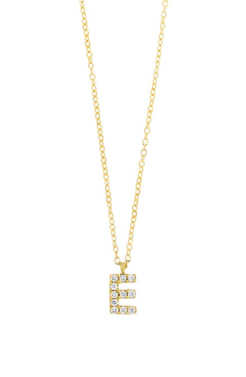 Icon Pavé Diamond Initial Pendant Necklace