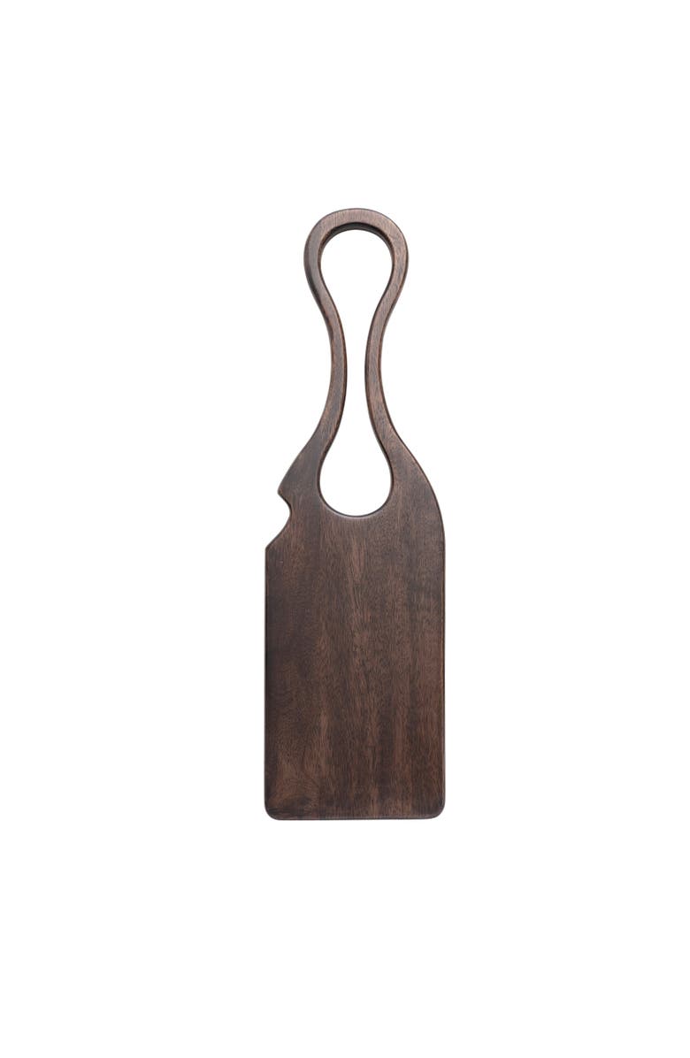 Storied Home Acacia Wood Charcuterie or Cutting Board with Sculptural Handle, Main, color, 
