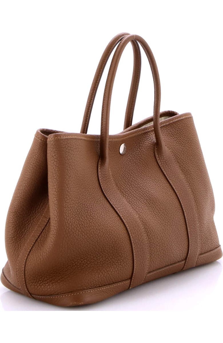 Pre-Owned Hermes Garden Party Tote Leather 30, Alternate, color, Marron D'inde