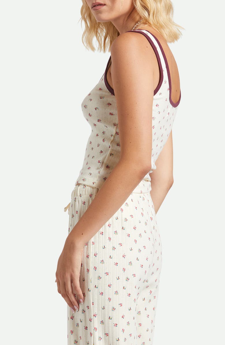 Brixton Off Duty Tank, Alternate, color, Floral Pointelle