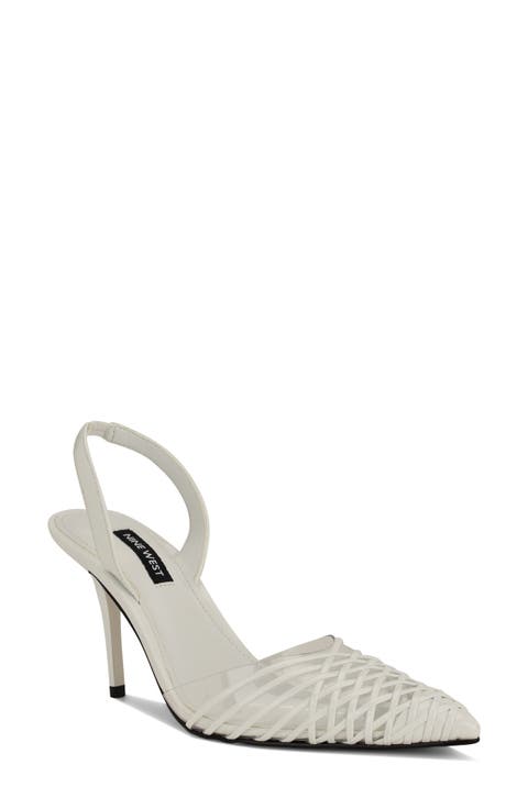 Pemma Slingback Pointed Cap Toe Pump (Women)