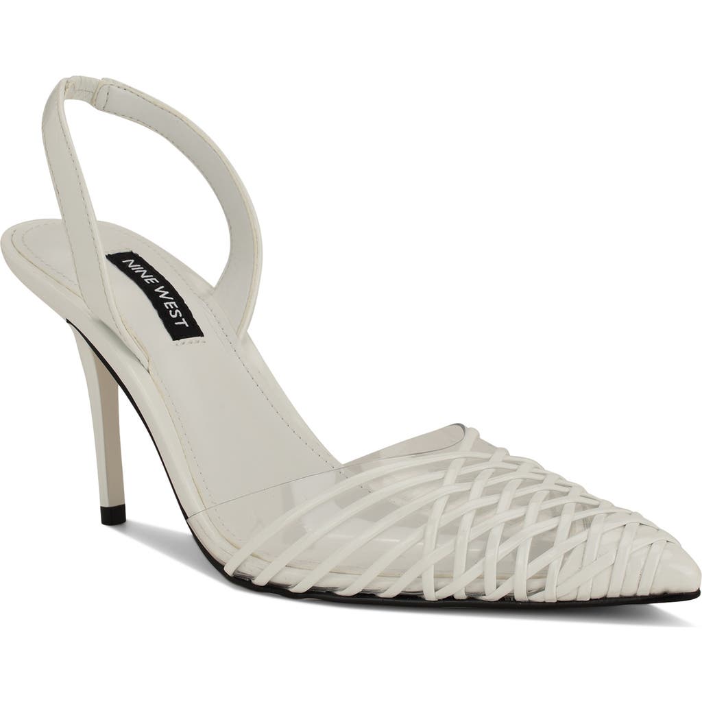 Nine West Women's Pemma Slingback Dress Pumps In White