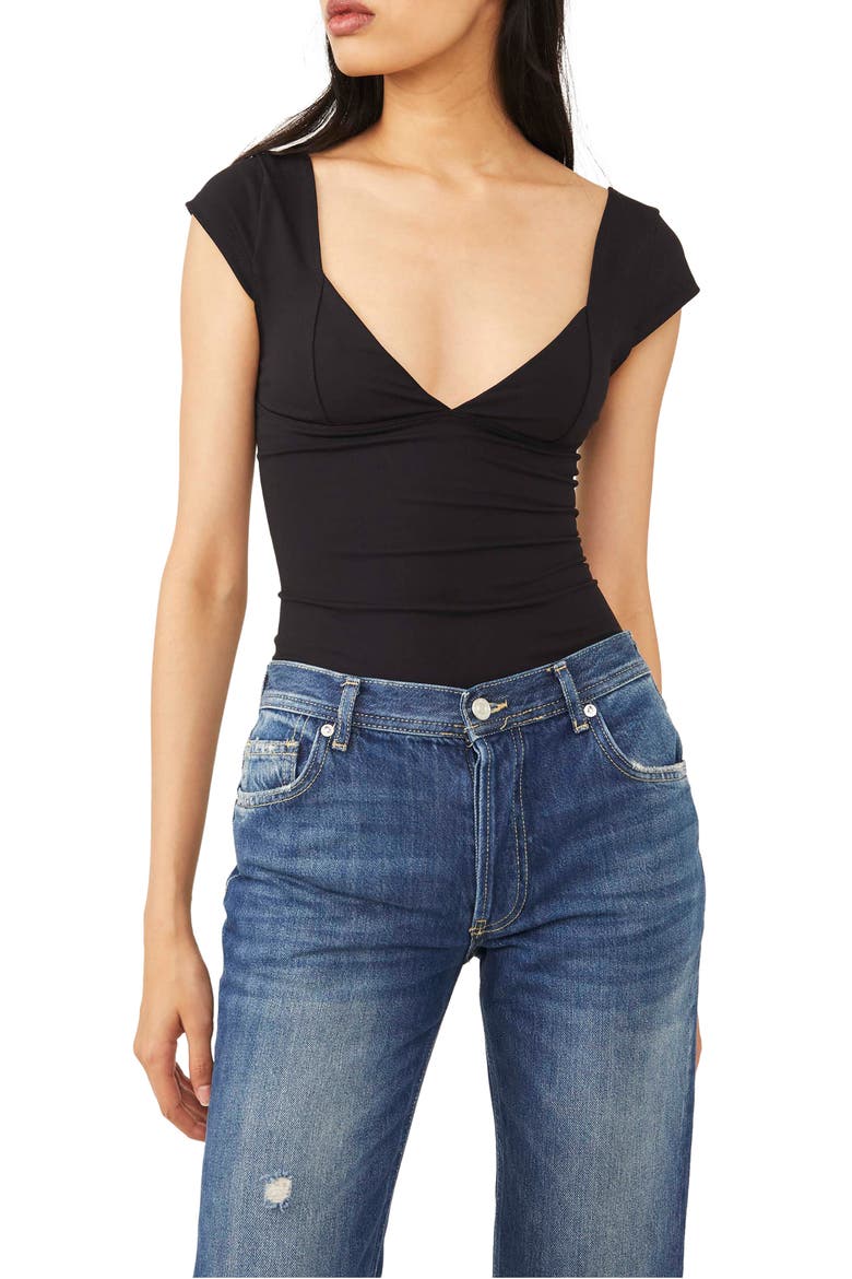 Duo Corset Top, Main, color, BLACK