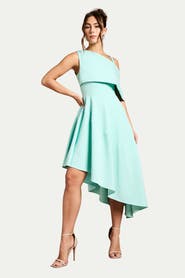 Coast Asymmetric Crepe Midi Dress