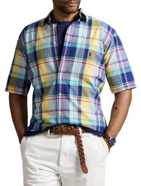 Big & Tall Plaid Oxford Sport Shirt