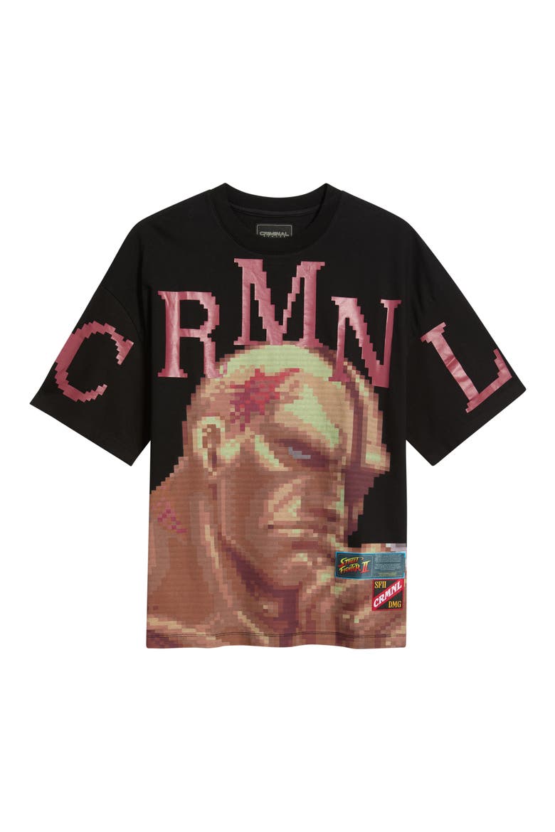 x Street Fighter II Sagat T-Shirt, Main, color, BLACK