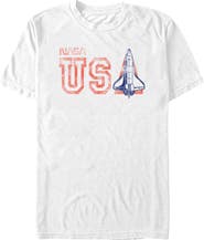 NASA Men's NASA Distressed US Rocket Graphic T-Shirt