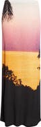 Rabanne Thunderstorm Print Jersey Maxi Skirt