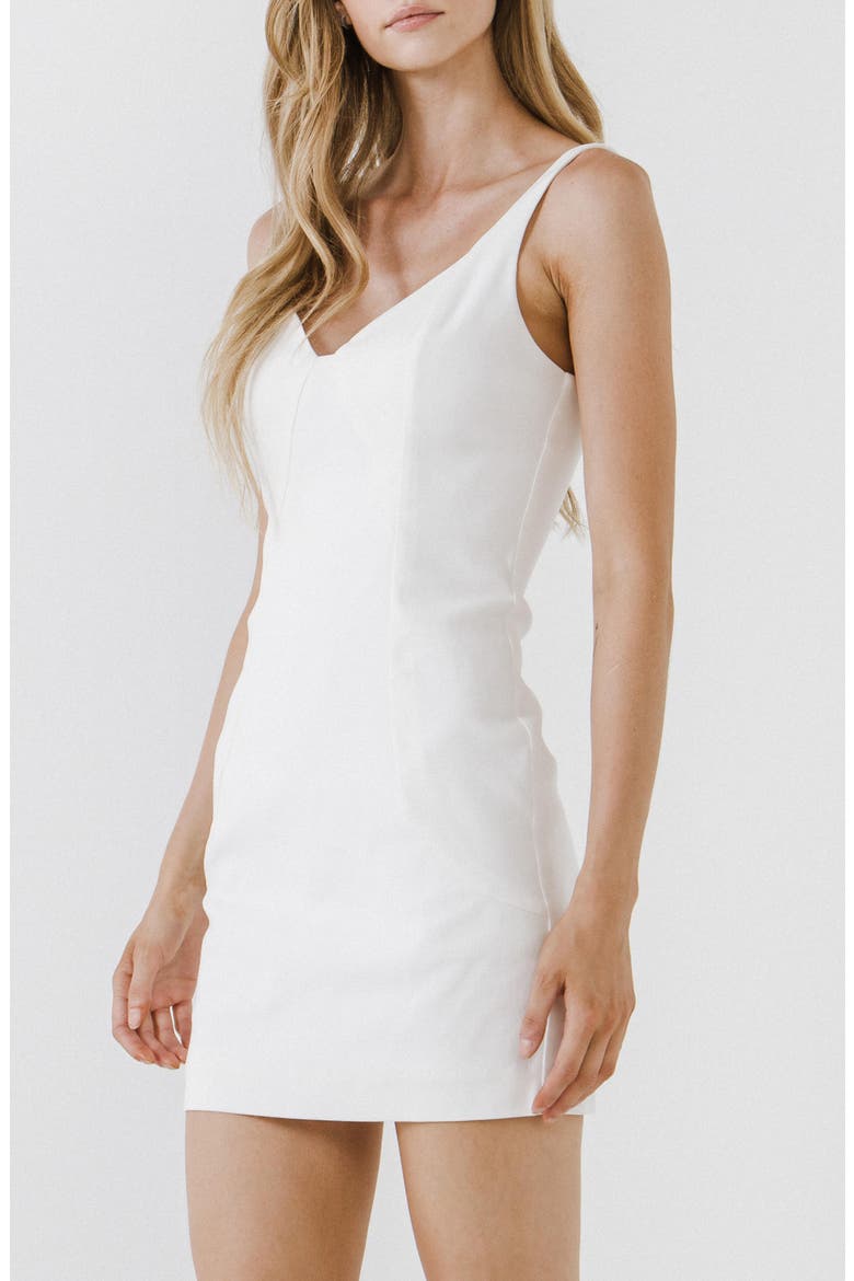Body-Con Minidress, Alternate, color, WHITE