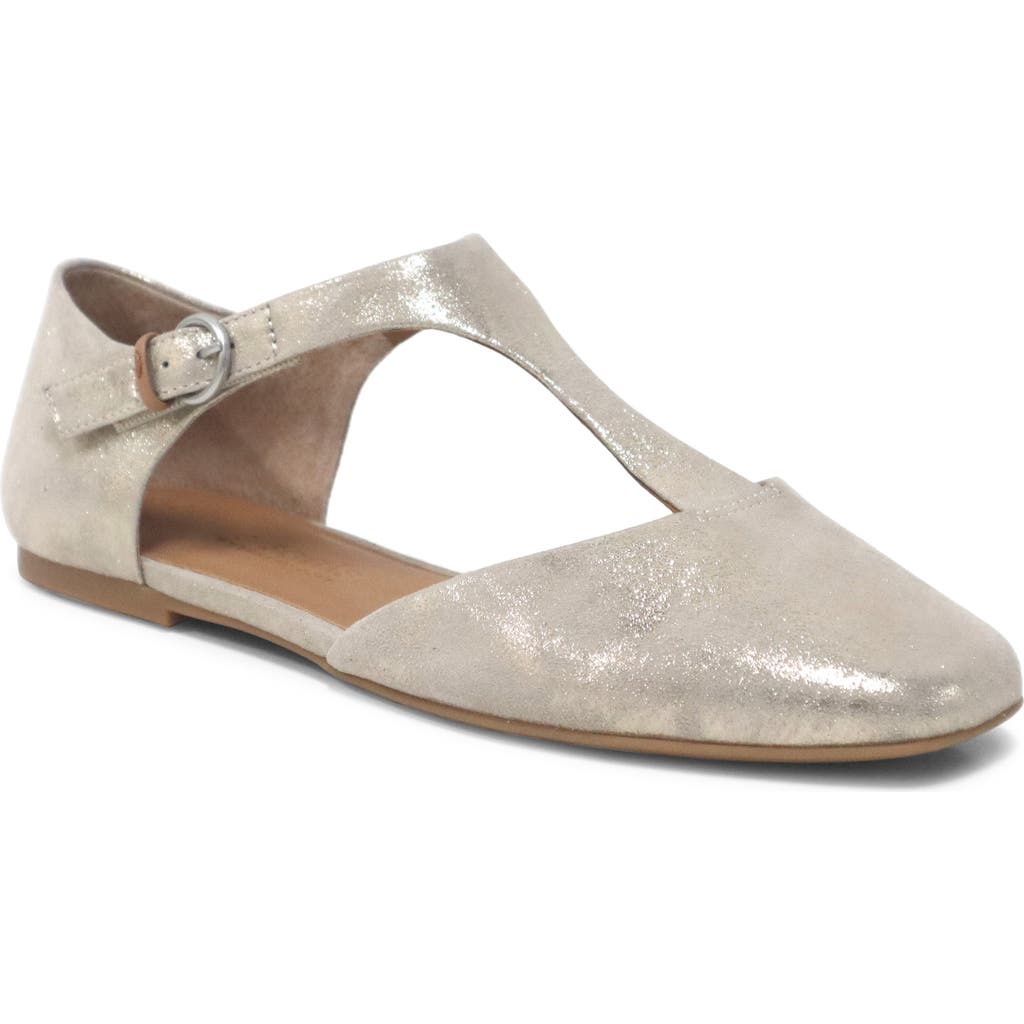 Gentle Souls Wyatt T-strap Flat In Gray
