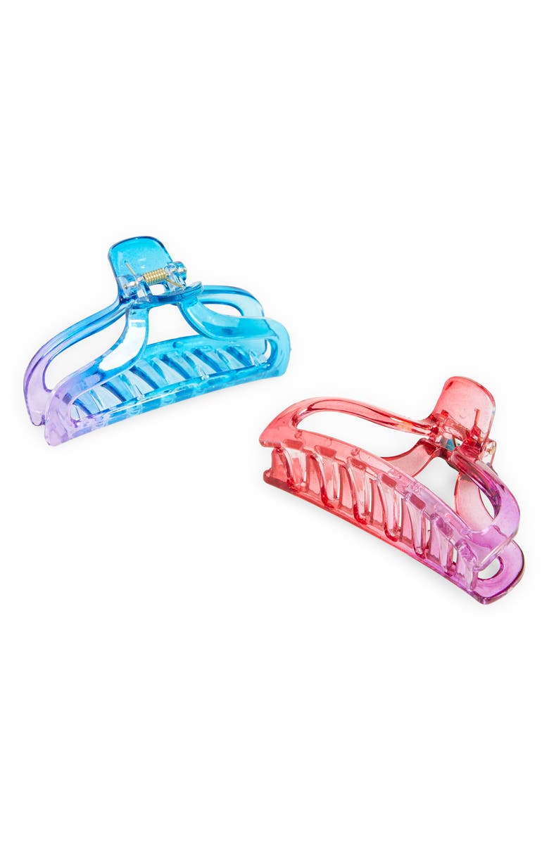 Tasha 2-Pack Clear Jaw Hair Clips, Main, color,