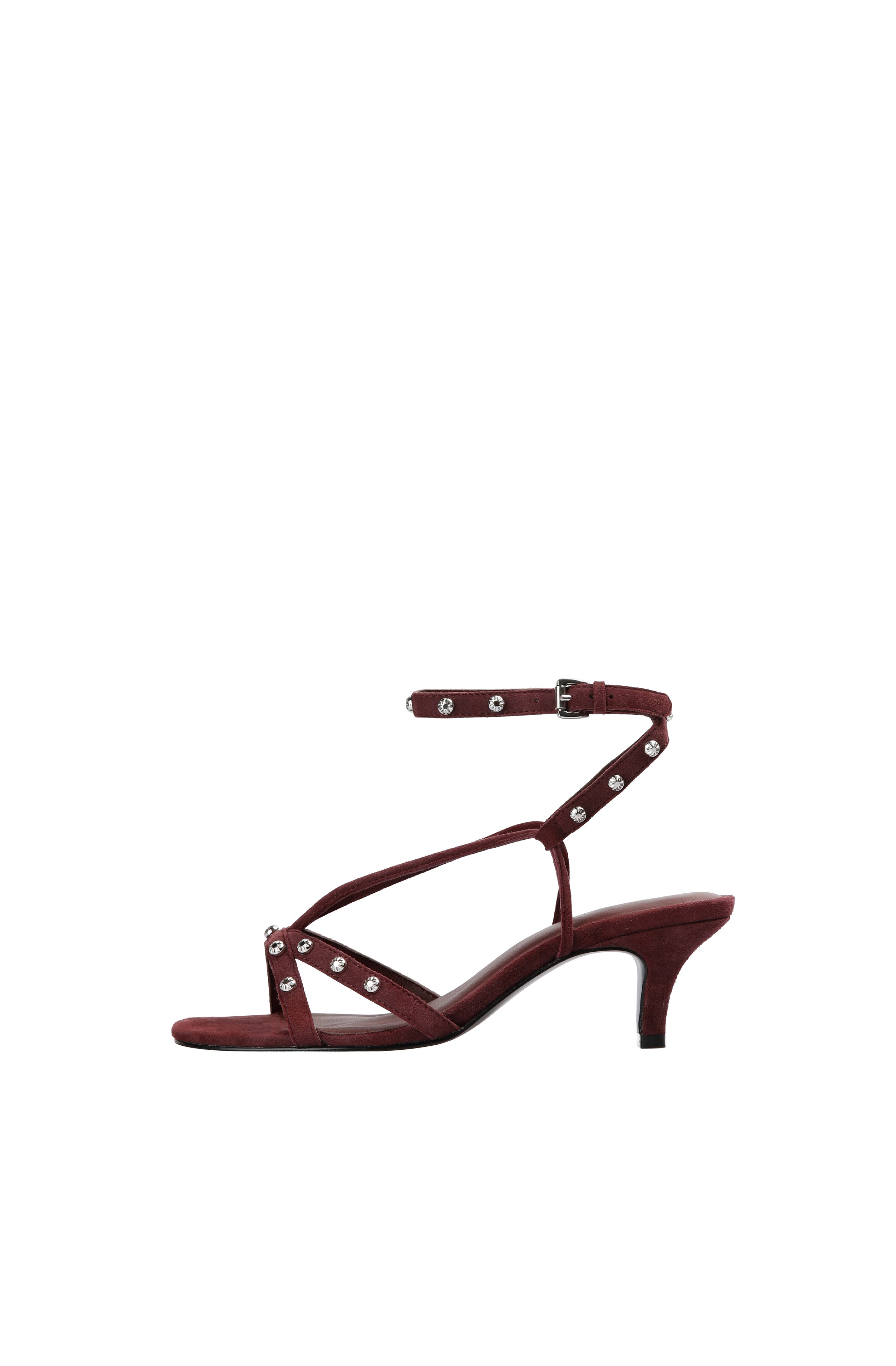 Scalpers Studsheel Sandal, Alternate, color, Burgundy