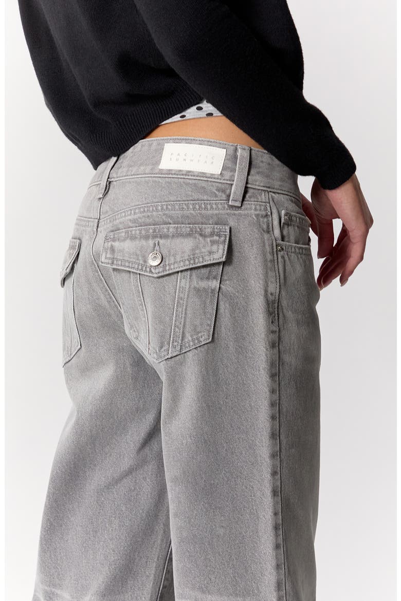 Zoe Low Rise Girlfriend Jeans, Alternate, color, GRAY
